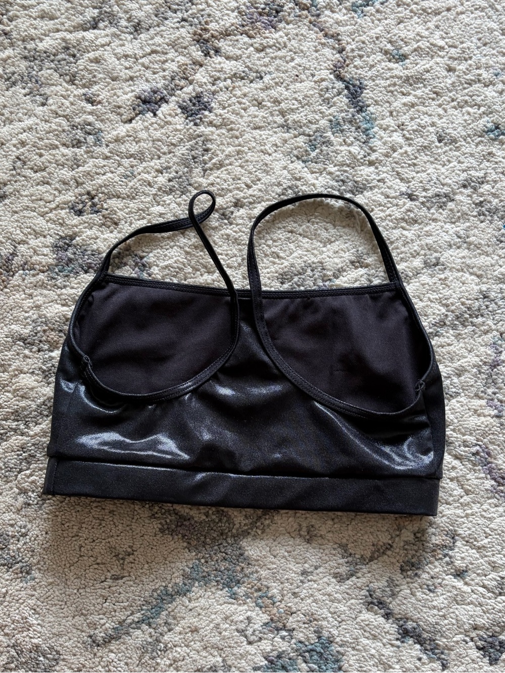 3/$25!!! Weissman Metallic Shiny Racerback Sports Bra - Picture 6 of 6
